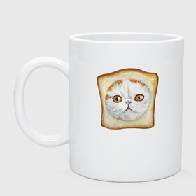 Кружка керамическая с принтом Bread Cat в городе Новоалтайск, керамика | объем — 330 мл, диаметр — 80 мм. Принт наносится на бока кружки, можно сделать два разных изображения | animal | bread | cat | cute | kitty | meow | друг | еда | животные | киска | кися | китти | кот | котенок | котик | котэ | кошечка | кошка | мур | мяу | питомец | хлеб