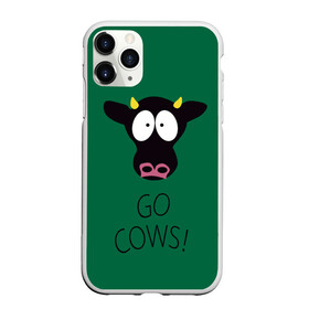 Чехол для iPhone 11 Pro матовый с принтом Go Cows в городе Новоалтайск, Силикон |  | cow | south park | sport | коровы | мульт | мультфильм | спорт | южный парк