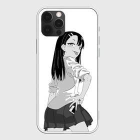 Чехол для iPhone 12 Pro Max с принтом Нагаторо показывает язычок в городе Новоалтайск, Силикон |  | аниме | нагаторо | садистка | ученица | хаясэ | школьница