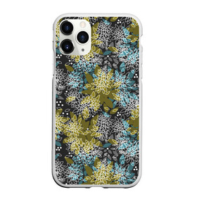 Чехол для iPhone 11 Pro Max матовый с принтом Черно оливковый цветочный  в городе Новоалтайск, Силикон |  | абстрактный | детский | молодежный | популярный | современный | текстура | узор | цветочный