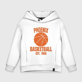 Детское худи Oversize хлопок с принтом Phoenix Basketball в городе Новоалтайск, френч-терри — 70% хлопок, 30% полиэстер. Мягкий теплый начес внутри —100% хлопок | боковые карманы, эластичные манжеты и нижняя кромка, капюшон на магнитной кнопке | basketball | mvp | nba | phoenix | sport | streetball | suns | аризона | баскетбол | игра | крис пол | мяч | нба | санс | спорт | стритбол | тренер | финикс | чемпион