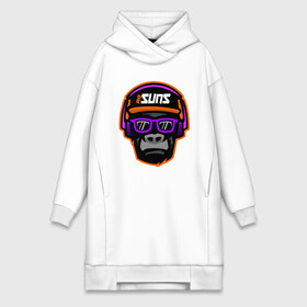 Платье-худи хлопок с принтом Phoenix Gorilla в городе Новоалтайск,  |  | basketball | monkey | mvp | nba | phoenix | sport | streetball | suns | аризона | баскетбол | горилла | игра | крис пол | мяч | нба | обезьяна | санс | спорт | стритбол | тренер | финикс | чемпион