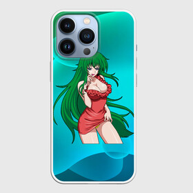 Чехол для iPhone 13 Pro с принтом Девушка зеленые волосы 18+ в городе Новоалтайск,  |  | Тематика изображения на принте: аниме | анимешная | вайфу | девочка | девушка | зеленые волосы | кавайная | милая | тян