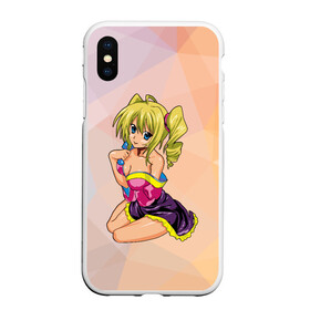 Чехол для iPhone XS Max матовый с принтом Милая блондинка 18+ в городе Новоалтайск, Силикон | Область печати: задняя сторона чехла, без боковых панелей | Тематика изображения на принте: аниме | анимешная | блондинка | вайфу | девочка | девушка | кавайная | милая | тян