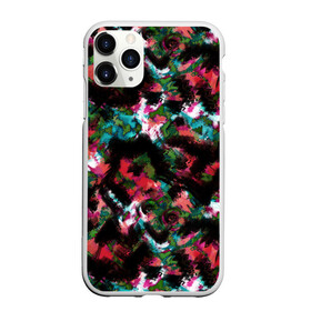 Чехол для iPhone 11 Pro Max матовый с принтом Гранжевый абстрактный узор в городе Новоалтайск, Силикон |  | абстрактный | гранж | красно малиновый | пестрый | пятна | размытый узор | современный | темный | черный