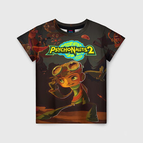 Детская футболка 3D с принтом PsychoNauts 2 Распутин в городе Новоалтайск, 100% гипоаллергенный полиэфир | прямой крой, круглый вырез горловины, длина до линии бедер, чуть спущенное плечо, ткань немного тянется | aquato | games | logo | nextgen | pc | playstation 5 | ps 5 | psychonauts | raz | xbox | игры | иксбокс | лого | некстген | пк | пллейстейшен 5 | пс 5 | психонавты 2 | рас