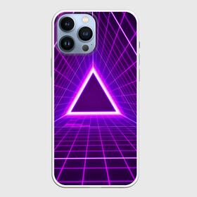 Чехол для iPhone 13 Pro Max с принтом Фон в стиле ретро 80 х в городе Новоалтайск,  |  | Тематика изображения на принте: дискотека | музыка | огни треугольной сетки | технологии | фанки | форма треугольника