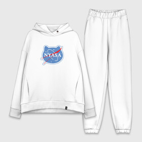 Женский костюм хлопок Oversize с принтом NYASA в городе Новоалтайск,  |  | nasa | nyasa | space | spase | астронавты | двач | звёзды | космическая программа | космомем | космонавты | космос | кот | котик | котики | котонафты | кошка | мир | наса | няса | пикабу | пикабу мем | союз | шатлы