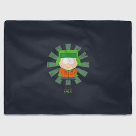 Плед 3D Кайл Брофловски: в городе Новоалтайск, 100% полиэстер | закругленные углы, все края обработаны. Ткань не мнется и не растягивается | kyle | south park | кайл | мульт | мультфильм | южный парк