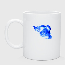 Кружка керамическая с принтом Blue Cat в городе Новоалтайск, керамика | объем — 330 мл, диаметр — 80 мм. Принт наносится на бока кружки, можно сделать два разных изображения | animal | cat | cute | kitty | meow | друг | животные | киска | кися | китти | кот | котенок | котик | котэ | кошечка | кошка | мур | мяу | питомец