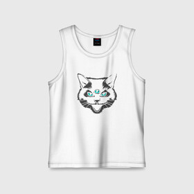 Детская майка хлопок с принтом Angry Cat в городе Новоалтайск,  |  | animal | cat | cute | kitty | meow | друг | животные | киска | кися | китти | кот | котенок | котик | котэ | кошечка | кошка | мур | мяу | питомец