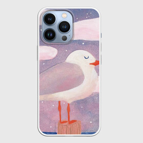 Чехол для iPhone 13 Pro с принтом Отдыхающая чайка в городе Новоалтайск,  |  | Тематика изображения на принте: арт | закат | звезда | звёздное небо | звёзды | небо | ночное небо | облака | облако | природа | птица | рисунок | сон | чайка