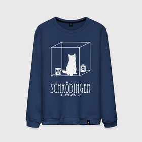 Мужской свитшот хлопок с принтом КОТ ШРЁДИНГЕРА / SCHRODINGER в городе Новоалтайск, 100% хлопок |  | cat schrodinger | и нет и есть. | исследования | квантовая механика | кот шрёдингера | котик | мем | наука | эксперименты