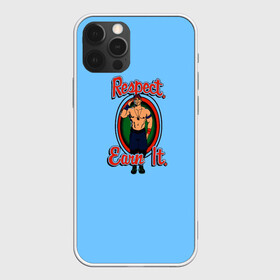 Чехол для iPhone 12 Pro Max с принтом Respect. Earn it. Give up в городе Новоалтайск, Силикон |  | john cena | restling | оранжевый | сдавайся | синий | уважение