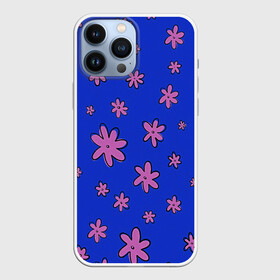 Чехол для iPhone 13 Pro Max с принтом Цветочки рисованные в городе Новоалтайск,  |  | Тематика изображения на принте: fashion | flower | девушкам | детская | детям | мода | ромашки | фэшн | цветок | цветочки | цветы
