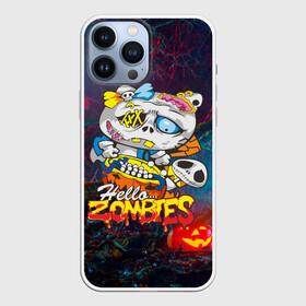 Чехол для iPhone 13 Pro Max с принтом Hello Zombies в городе Новоалтайск,  |  | Тематика изображения на принте: hello kitty | hello zombies | зомбак | зомби | китти | ужасы | хеллоуин | хэллоуин