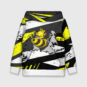 Детская толстовка 3D с принтом Оса 3D в городе Новоалтайск, 100% полиэстер | двухслойный капюшон со шнурком для регулировки, мягкие манжеты на рукавах и по низу толстовки, спереди карман-кенгуру с мягким внутренним слоем | 3d | жало | мед | насекомое | оса | пчела