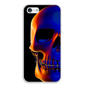 Чехол для iPhone 5/5S матовый с принтом Череп/Scull в городе Новоалтайск, Силикон | Область печати: задняя сторона чехла, без боковых панелей | rock | skull | рок | синий | цветной | череп | эксклюзив