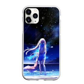 Чехол для iPhone 11 Pro Max матовый с принтом Animegirl Night Sea в городе Новоалтайск, Силикон |  | Тематика изображения на принте: аниме девушка | градиент | девочка | звезды | луна | море | на каждый день | небо | облака | океан | персонаж | синее | синий