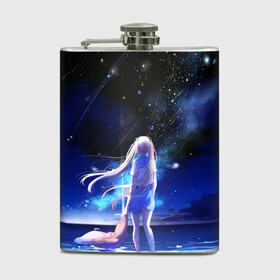 Фляга с принтом Animegirl Night Sea в городе Новоалтайск, металлический корпус | емкость 0,22 л, размер 125 х 94 мм. Виниловая наклейка запечатывается полностью | аниме девушка | градиент | девочка | звезды | луна | море | на каждый день | небо | облака | океан | персонаж | синее | синий