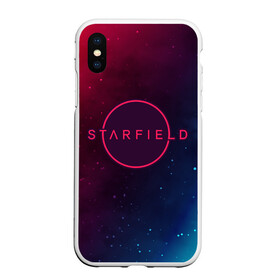 Чехол для iPhone XS Max матовый с принтом Старфилд - Космос в городе Новоалтайск, Силикон | Область печати: задняя сторона чехла, без боковых панелей | bethesda | field | game | games | rpg | star | starfield | вселенная | звезды | игра | игры | космос | рпг | стар | старфилд | филд