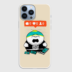 Чехол для iPhone 13 Pro Max с принтом Ноль лайков в городе Новоалтайск,  |  | Тематика изображения на принте: banksy | cartman | south park | бэнкси | мульт | мультфильм | эрик картман | южный парк