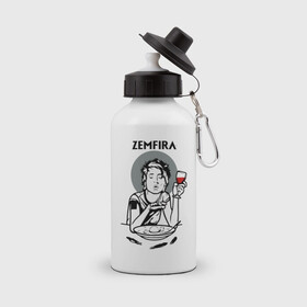 Бутылка спортивная с принтом ZEMFIRA | Земфира в городе Новоалтайск, металл | емкость — 500 мл, в комплекте две пластиковые крышки и карабин для крепления | group | russian rock | zemfira | zемфира | автор исполнитель | группа | женский | земфира | земфирка | земфирочка | инди рок | композитор | певица | писательница | поп рок | поэтесса | рамазанова | русский рок