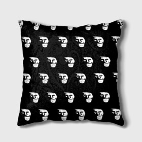 Подушка 3D с принтом Dark trollface в городе Новоалтайск, наволочка – 100% полиэстер, наполнитель – холлофайбер (легкий наполнитель, не вызывает аллергию). | состоит из подушки и наволочки. Наволочка на молнии, легко снимается для стирки | creepypasta | scary | мем | мрак | троллфейс