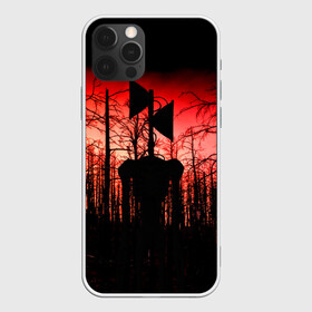 Чехол для iPhone 12 Pro Max с принтом Сиреноголовый Кровавый Лес в городе Новоалтайск, Силикон |  | Тематика изображения на принте: forest | games | monster | night | siren head | детям | игры | лес | монстр | надпись | ночь | сирена | сиреноголовый | солнце | страшилка | текст | темно | туман | ужастик | хоррор
