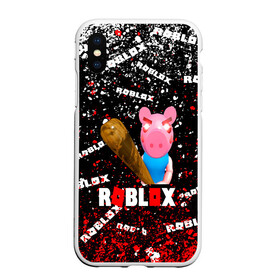 Чехол для iPhone XS Max матовый с принтом Roblox piggy/Свинка Пигги. в городе Новоалтайск, Силикон | Область печати: задняя сторона чехла, без боковых панелей | game | roblox | roblox piggy свинка пигги | блок | игра | игрушка | лего | персонажи | персонажи из кубиков | роблокс | робот