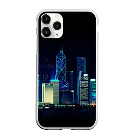 Чехол для iPhone 11 Pro Max матовый с принтом СВЕТЯЩИЙСЯ ГОРОД в городе Новоалтайск, Силикон |  | Тематика изображения на принте: вышки | город | здание | мегаполис | неон