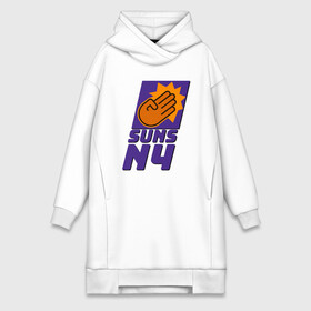 Платье-худи хлопок с принтом Suns In Four в городе Новоалтайск,  |  | basketball | mvp | nba | phoenix | sport | streetball | suns | аризона | баскетбол | игра | крис пол | мяч | нба | санс | спорт | стритбол | тренер | финикс | чемпион