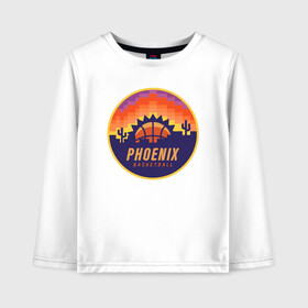 Детский лонгслив хлопок с принтом Phoenix Basketball в городе Новоалтайск, 100% хлопок | круглый вырез горловины, полуприлегающий силуэт, длина до линии бедер | basketball | mvp | nba | phoenix | sport | streetball | suns | аризона | баскетбол | игра | крис пол | мяч | нба | санс | спорт | стритбол | тренер | финикс | чемпион