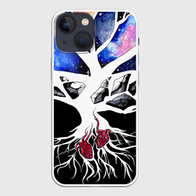 Чехол для iPhone 13 mini с принтом Звёздные сердца в городе Новоалтайск,  |  | звёзды | иллюзия | корни | космос | рисунок | сердце