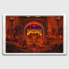 Магнит 45*70 с принтом DOOM | ДУМ (Z) в городе Новоалтайск, Пластик | Размер: 78*52 мм; Размер печати: 70*45 | Тематика изображения на принте: demons | devil | doom | doom eternal | doom slayer | hell | slayer | ад | вега | демоны | дум | икона греха | какодемон | манкубус | солдат рока | элементаль боли