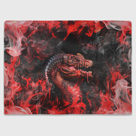 Плед 3D с принтом Опасный Динозавр | Red Dino (Z) в городе Новоалтайск, 100% полиэстер | закругленные углы, все края обработаны. Ткань не мнется и не растягивается | dino | dinosauria | red dino | t rex | ti rex | дино | динозавр | красный динозавр | парк юрского | т рекс | ти рекс | хищник | чудовище | юрский период | ящер | ящерица