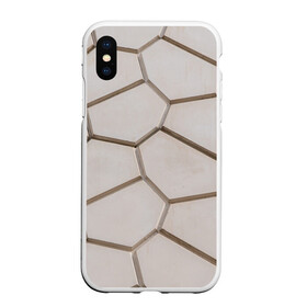 Чехол для iPhone XS Max матовый с принтом Ячейки в городе Новоалтайск, Силикон | Область печати: задняя сторона чехла, без боковых панелей | 3d | бежевый | бетон | плиты | серый | соты | спокойный | структура | текстура | ячеистый