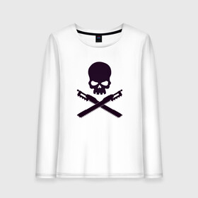 Женский лонгслив хлопок с принтом Warhammer Roger в городе Новоалтайск, 100% хлопок |  | chainsword | jolly roger | pirate | skull | warhammer | вархаммер | пиломеч | пиратский флаг | череп