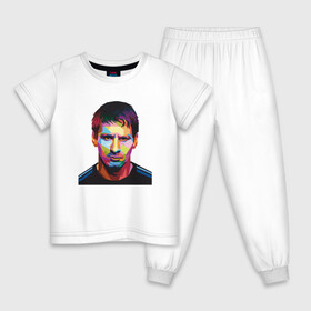 Детская пижама хлопок с принтом Messi - Legend в городе Новоалтайск, 100% хлопок |  брюки и футболка прямого кроя, без карманов, на брюках мягкая резинка на поясе и по низу штанин
 | argentina | barca | barcelona | football | lionel | messi | spain | sport | аргентина | барса | барселона | гол | золотой мяч | игрок | испания | камп ноу | лионель | месси | мяч | спорт | тренер | футбол | чемпион |
