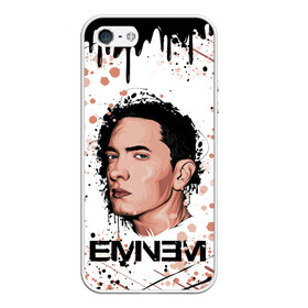 Чехол для iPhone 5/5S матовый с принтом EMINEM | ЭМИНЕМ (Z) в городе Новоалтайск, Силикон | Область печати: задняя сторона чехла, без боковых панелей | eminem | rap | еминем | зарубежный реп | реп | эминем