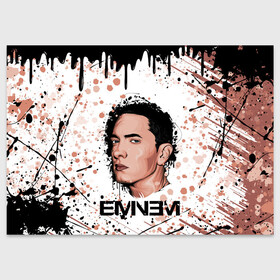 Поздравительная открытка с принтом EMINEM | ЭМИНЕМ (Z) в городе Новоалтайск, 100% бумага | плотность бумаги 280 г/м2, матовая, на обратной стороне линовка и место для марки
 | Тематика изображения на принте: eminem | rap | еминем | зарубежный реп | реп | эминем