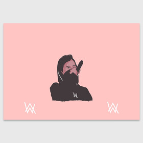 Поздравительная открытка с принтом Alan Walker | Алан Уокер (Z) в городе Новоалтайск, 100% бумага | плотность бумаги 280 г/м2, матовая, на обратной стороне линовка и место для марки
 | Тематика изображения на принте: alan walker | aw | electro | electro music | music | алан уокер | музыка | музыкант | электро | электронная музыка