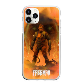 Чехол для iPhone 11 Pro Max матовый с принтом FREEMAN | GMAN | HALF-LIFE (Z) в городе Новоалтайск, Силикон |  | Тематика изображения на принте: aperture laboratories | black mesa | gman | gordon freeman | half life | half life 3 | valve | блэк меса | вэлв | гордон фриман | халф лайф