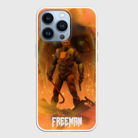 Чехол для iPhone 13 Pro с принтом FREEMAN | GMAN | HALF LIFE (Z) в городе Новоалтайск,  |  | Тематика изображения на принте: aperture laboratories | black mesa | gman | gordon freeman | half life | half life 3 | valve | блэк меса | вэлв | гордон фриман | халф лайф