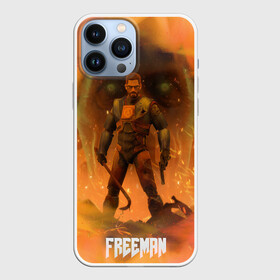 Чехол для iPhone 13 Pro Max с принтом FREEMAN | GMAN | HALF LIFE (Z) в городе Новоалтайск,  |  | Тематика изображения на принте: aperture laboratories | black mesa | gman | gordon freeman | half life | half life 3 | valve | блэк меса | вэлв | гордон фриман | халф лайф