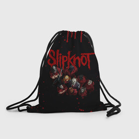 Рюкзак-мешок 3D с принтом SLIPKNOT | СЛИПКНОТ (Z) в городе Новоалтайск, 100% полиэстер | плотность ткани — 200 г/м2, размер — 35 х 45 см; лямки — толстые шнурки, застежка на шнуровке, без карманов и подкладки | Тематика изображения на принте: rock | slipknot | алессандро вентурелла | джей вайнберг | джеймс рут | кори тейлор | крэйг джонс | мик томсон | петля | рок | сид уилсон | скользящий узел | слипкнот | тяжелый рок | удавка | шон крэхан