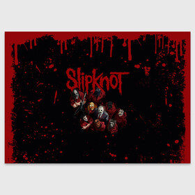 Поздравительная открытка с принтом SLIPKNOT | СЛИПКНОТ (Z) в городе Новоалтайск, 100% бумага | плотность бумаги 280 г/м2, матовая, на обратной стороне линовка и место для марки
 | Тематика изображения на принте: rock | slipknot | алессандро вентурелла | джей вайнберг | джеймс рут | кори тейлор | крэйг джонс | мик томсон | петля | рок | сид уилсон | скользящий узел | слипкнот | тяжелый рок | удавка | шон крэхан