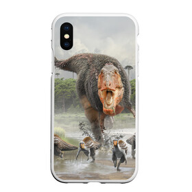 Чехол для iPhone XS Max матовый с принтом Т-Рекс | Динозавр | Dino (Z) в городе Новоалтайск, Силикон | Область печати: задняя сторона чехла, без боковых панелей | dino | dinosauria | t rex | ti rex | дино | динозавр | парк юрского | т рекс | ти рекс | чудовище | юрский период | ящер | ящерица