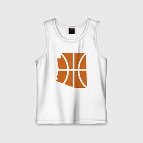 Детская майка хлопок с принтом Phoenix Ball в городе Новоалтайск,  |  | basketball | mvp | nba | phoenix | sport | streetball | suns | аризона | баскетбол | игра | крис пол | мяч | нба | санс | спорт | стритбол | тренер | финикс | чемпион
