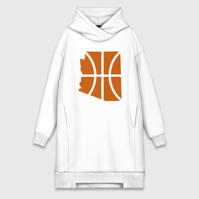 Платье-худи хлопок с принтом Phoenix Ball в городе Новоалтайск,  |  | basketball | mvp | nba | phoenix | sport | streetball | suns | аризона | баскетбол | игра | крис пол | мяч | нба | санс | спорт | стритбол | тренер | финикс | чемпион